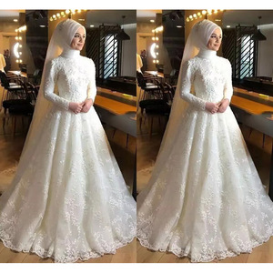 2022 nuevo encaje Brida manga larga blanco digno vestidos <span class=keywords><strong>de</strong></span> <span class=keywords><strong>alta</strong></span> <span class=keywords><strong>costura</strong></span> vestido <span class=keywords><strong>de</strong></span> <span class=keywords><strong>novia</strong></span> musulmán vestido <span class=keywords><strong>de</strong></span> <span class=keywords><strong>novia</strong></span> <span class=keywords><strong>de</strong></span> Oriente Medio - Product Image 5