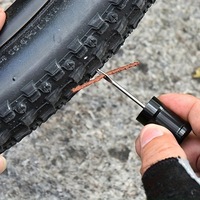 Kit de réparation de pneus de vélo sans chambre à air pour VTT et vélo de route, usiné CNC, en alliage d'aluminium, avec bouchon de potence, outil de réparation de crevaison pour le cyclisme