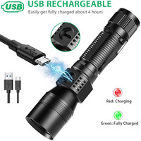 COB UV-LED-Taschenlampe mit 7 Modi, USB-Aufladung, Zoomfunktion, Starker Magnet für Autoreparaturen, Notfälle und Wandern