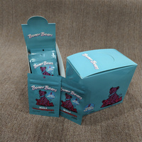 Boîte pliable en papier de céréales personnalisée 3.5g Emballage de pilules en os d'ours Biscuit herbe Sac en mylar comestible avec boîte en papier d'affichage au détail