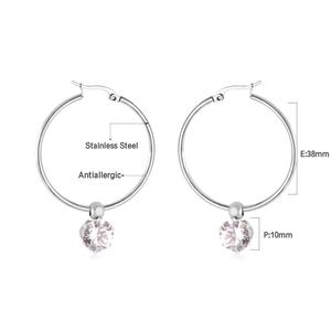 Fancy 18K Gold Plated Plating Self Piercing Hoop <b>Earrings</b> Wedding/party Wear <b>Diamond</b> <b>Earring</b> - Product Image 5