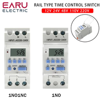Relé de Tiempo Digital Programable EARU de 7 Días, Interruptor de Control de Tiempo, AC 220V 230V 12V 24V 48V 16A, Montaje en Riel DIN THC15A