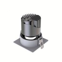 Plafonnier encastré noir IP44 en aluminium, dimmable, spot LED COB, 3500K blanc chaud, durée de vie de 50 000 heures, utilisation hôtelière, garantie 3 ans