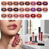 Rouge à lèvres liquide à marque privée pour femmes, fini mat longue tenue, formule hydratante, couvrance totale, fabricant de cosmétiques OEM