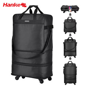 विस्तार से फोल्डेबल सामान बैग सूटकेस, पुरुषों की महिलाओं के लिए पहियों के साथ ढहने वाले रोलिंग यात्रा बैग - Product Image 1