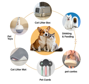 Mangkuk Ganda Anjing & Kucing Plastik & Baja Tahan Karat untuk Anjing dan Kucing Kecil/Sedang Perlengkapan Makan Hewan Peliharaan Produk Hewan Peliharaan - Product Image 6