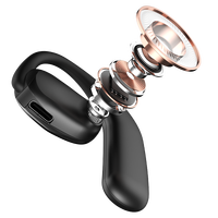 Earbud Nirkabel 5.4 F32 Headset Pengait Telinga Terbuka ENC Mikrofon Ganda Pengisian Daya Type-C IPX4 Headphone Olahraga