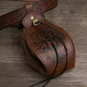 Cinturón de cintura Medieval de animales míticos, bolsa de juego de rol con remaches Retro, regalo RPG DND, bolsa de dados con cordón para hombres y mujeres, Cosplay - Product Image 2