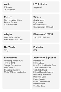 SUNMI CPad, Terminal Punto <span class=keywords><strong>de</strong></span> Venta Móvil Inalámbrico, Lector <span class=keywords><strong>de</strong></span> Tarjetas <span class=keywords><strong>de</strong></span> Crédito Bancarias, Escáner <span class=keywords><strong>de</strong></span> Código <span class=keywords><strong>de</strong></span> Barras, Asignación <span class=keywords><strong>de</strong></span> Mesa, Lector NFC, Android, Batería <span class=keywords><strong>de</strong></span> 8000 mAh - Product Image 6