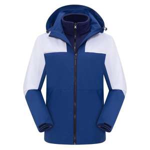 Veste coupe-vent trois-en-un détachable pour l'extérieur, veste épaisse et chaude en deux pièces pour <span class=keywords><strong>homme</strong></span>, veste de <span class=keywords><strong>ski</strong></span> imperméable et coupe-vent - Product Image 5
