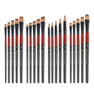 Paul Cézanne Nouveau jeu <span class=keywords><strong>de</strong></span> 25 pinceaux d'artiste avec sac en tissu noir Pinceaux d'artiste <span class=keywords><strong>de</strong></span> haute qualité en nylon pour <span class=keywords><strong>aquarelle</strong></span> et peinture à l'huile - Product Image 1