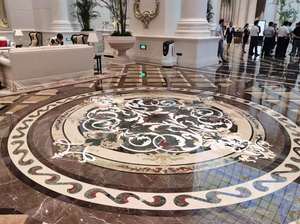 Médaillons ronds modernes polis Goldtop à motifs découpés au jet d'eau pour murs et sols d'hôtels - Product Image 4