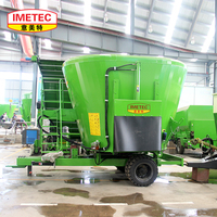 Nouvel équipement d'élevage de mélangeur d'alimentation tiré par tracteur vertical de 12cbm pour l'alimentation efficace de vache de ferme de volaille