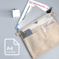 Sacs de rangement multifonctionnels en maille transparente avec fermeture éclair ; Porte-documents A4/A5 pour dossiers et organiseurs de papiers d'examen pour étudiants