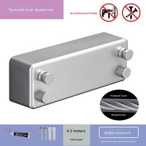 <span class=keywords><strong>Corde</strong></span> à <span class=keywords><strong>linge</strong></span> murale rétractable multifonctionnelle pratique en aluminium inoxydable pliable pour l'extérieur de la <span class=keywords><strong>maison</strong></span> rebond lent - Product Image 6