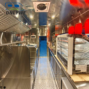 Outdoor Street Mobile <span class=keywords><strong>Hot</strong></span> <span class=keywords><strong>Dog</strong></span> Hamburger Food Vending Cart Mobile BBQ Snack Fast Food Truck Trailer Food Shop com cozinha completa - Product Image 6