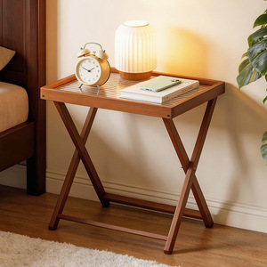 Modern minimalist combination coffee <b>table</b>, suitable for small apartments, rental rooms, multi-functional glass living room - Product Image 2