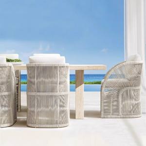 ספה ראטן מרפסת פנאי חוץ מרפסת שמש, שילוב שלושה חלקים גינה יצירתי מלון וילה חצר בית מלון - Product Image 4