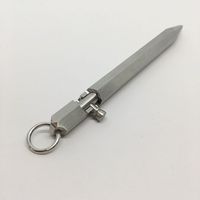 Stylo tactique EDC de conception Unique, 1 pièce, stylo à fil, processus artisanal à Six bords, boulon d'action, stylo à pistolet en laiton avec porte-clés