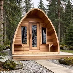 Sauna extérieur en cèdre 180cm x 200cm x 120cm avec chauffage à pierre volcanique pour hôtel et usage familial - Product Image 1