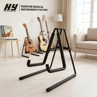 Modern Minimalist Ukulele Stand Premium Plastic & Iron Floor Rack for Bass & Ukulele Contemporary Home Decor Instrument Display