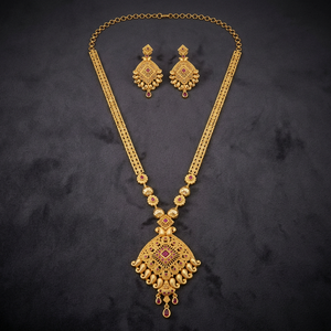 Wholesale 14K 18K 24K Micron Gold Plated Traditional Floral Design Jewelry Set, Fashion <b>Necklaces</b>, Forming <b>Long</b> <b>Necklaces</b> Set. - Product Image 1