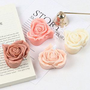 Rose Shape <b>Candle</b> <b>Mold</b> Silicone For DIY <b>Candle</b> Making Valentine's Day Decorations - Product Image 3