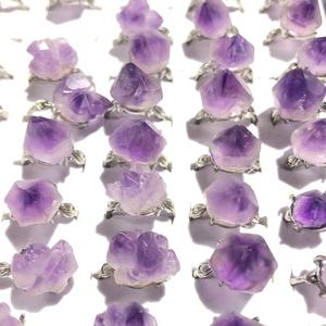 Anelli di Alta Gioielleria con Pietra Naturale Anello Regolabile Ametista Acquamarina <span class=keywords><strong>Malachite</strong></span> Rubino Argento Cristallo <span class=keywords><strong>Gioielli</strong></span> - Product Image 2