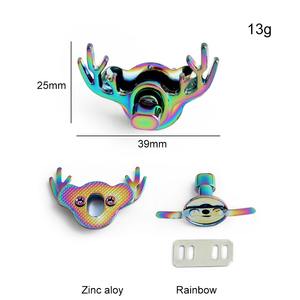 特注カラフルレーザーメッキ亜鉛合金バッグロック女性ハンドバッグ留め金ロック動物形金属ロック - Product Image 6