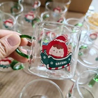 Tasse à café, jus, lait ou thé en verre transparent monocouche résistant à la chaleur de 400 ml avec poignée, sans BPA, design moderne, pour la maison ou les fêtes