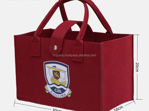 Eco Friendly Wholesale PET Felt Tote <b>Bags</b> Machine Sewn Rectangle Shape Heat Transfer Logo Customization <b>for</b> Daily Promotional - Product Image 3