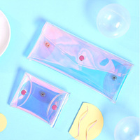 Sac à main de voyage Transparent, Simple, mignon, en PVC, pour organisateur de maquillage, Version coréenne, bling-bling, multifonctionnel, Transparent Ins