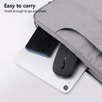 BT 5.2 + 2.4G Mouse Nirkabel Mini Mode Ganda LED Backlit Isi Ulang Klik Senyap Plug-and-Play Laptop iPad Ponsel PC Gamer