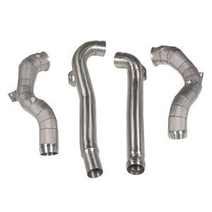 ระบบท่อไอเสียสำหรับรถยนต์ Mercedes-Benz AMG GT GTS C190 4.0T พร้อมแผ่นกันความร้อนสแตนเลส 304 หนา 1.5 มม. และท่อลงไอเสีย - Product Image 1