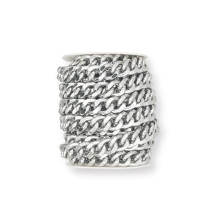 Catena Metallica Ilan 19x23mm 7M Colore Argento per Creazione di Gioielli - Product Image 2