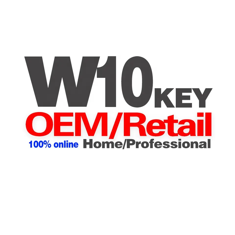 W 10 Professional Key 100% trabajo en línea W10 Pro Digital Key 64bit/32 Bit W 10 Pro Key Código de licencia Enviar por correo electrónico