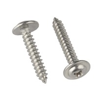 Sekrup Self Tapping Kepala Pan Phillips Baja Tahan Karat 304 dengan Washer Tipe AB Sekrup Plat Logam Metrik ST2 ST2.3 ST2.6