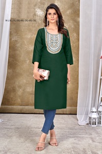 Kurtis bordados de rayón de lujo más vendidos para oficina y uso regular a precio mayorista vestidos casuales Kurti - Product Image 4