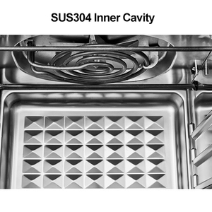 Four à friture sans huile moderne en acier inoxydable carré de 30 L, deux-en-un, pour cuisines domestiques et commerciales - Product Image 5