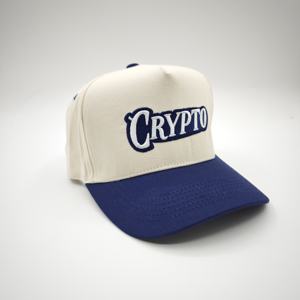 Casquette de baseball unisexe de haute qualité, personnalisée, à 5 panneaux, bicolore, en tissu Oxford, avec broderie à pois et fermeture réglable - Product Image 2