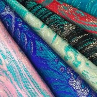 haute densité nylon ondulé brocart jacquard tissu de luxe bricolage tissu échantillon gratuit soie jacquard brocart tissu
