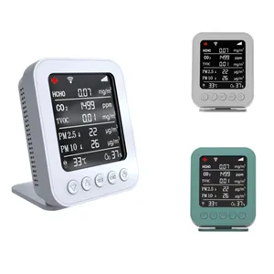 Hot Sale Wholesale PT05 Desktop HCHO Detector PM2.5 TVOC CO2 Meter Sensor Monitor With Quality Gas Detector For Home