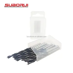 SUBORUI 10pcs 6mm מטרי גדלים גבוהה פחמן פלדה נגרות כלי מרכז בראד נקודת עץ טוויסט מקדח סט עבור עץ קשה