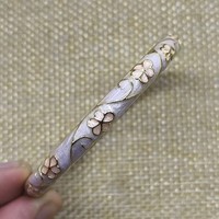 Gelang Wanita Etnik Vintage Berbahan Paduan Logam Anti Luntur, Berlapis Emas 18K, Motif Tetesan Minyak Warna-warni, Relief Bunga Zirkon, Cloisonne