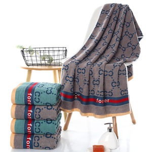 Serviette de bain en pur coton teint en fil 70x140cm, motif jacquard original, douce, absorbante et épaisse, pour la maison et les cadeaux - Product Image 3