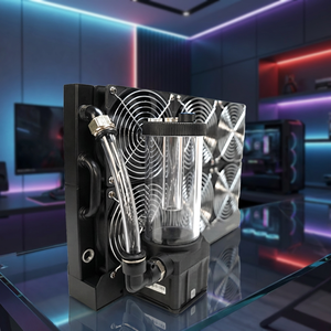 OCOCOO Externes All-in-One Flüssigkühlsystem mit 6 Lüftern, integriertem Radiator und 12V DC-Stromversorgung für KI-Workstations und Fabriken - Product Image 1