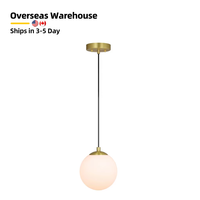 Luminaire suspendu en laiton doré de style nordique, éclairage pour îlot de cuisine, luminaire suspendu en verre pour table à manger