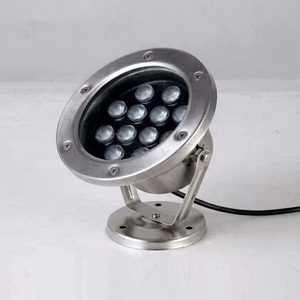 ไฟน้ำพุ LED ใต้น้ำสแตนเลสแบบปรับได้ พร้อมขาตั้ง ไฟสปอตไลท์ใต้น้ำสำหรับสระว่ายน้ำ บ่อน้ำ สวน และตกแต่งภูมิทัศน์ - Product Image 1