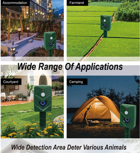 <span class=keywords><strong>Répulsif</strong></span> à ultrasons solaire extérieur amélioré pour animaux avec détection de mouvement étanche à la lumière dissuasive pour effrayer les cerfs de chien - Product Image 5