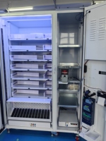 Distributeur automatique extérieur personnalisé pour le pain et les baguettes, avec lecteur de carte et paiement par pièces et espèces